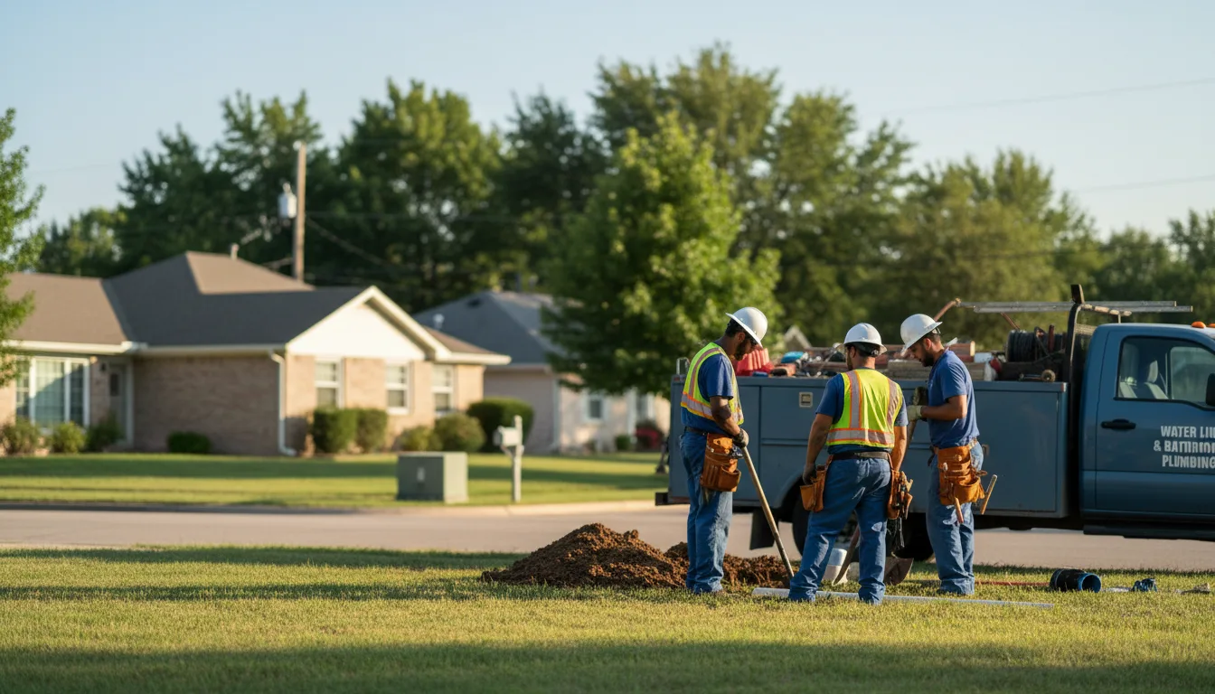 Residential water line and bathroom plumbing service in Lebanon, PA